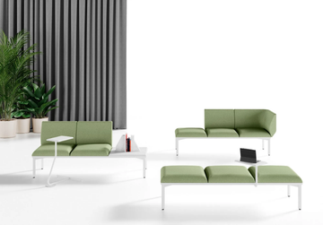 DIVO - Upholstered modular fabric bench by Las Mobili - view 3